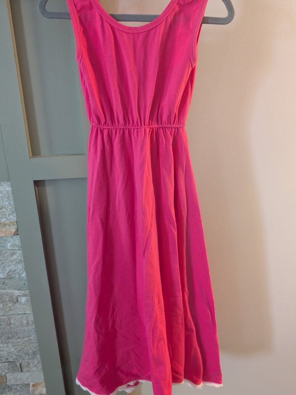 Girls Hot Pink Sleeveless Maxi Dress - Size 5-6T